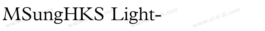 MSungHKS Light字体转换